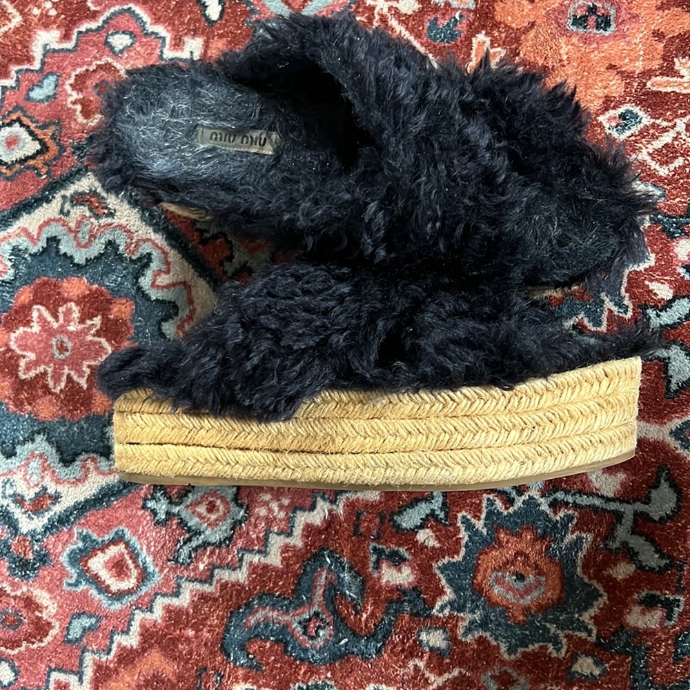 COPY - Faux Fur Espadrilles size 8 good condition